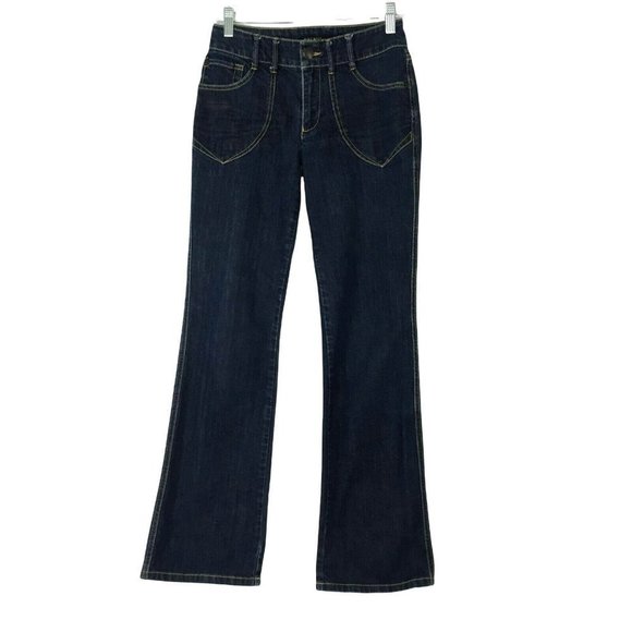 Nine West Denim - Nine West Womens Jeans Size 2/25 Stretch Cotton Flap Pockets Dark Wash 27.5x31